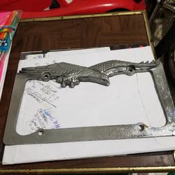 VINTAGE  " FLYING EAGLE  " LICENSE FRAME