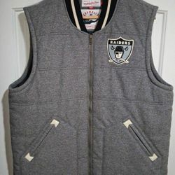 Raiders Mitchell & Ness NFL Throwbacks Vest Men's Size XL Authentic 