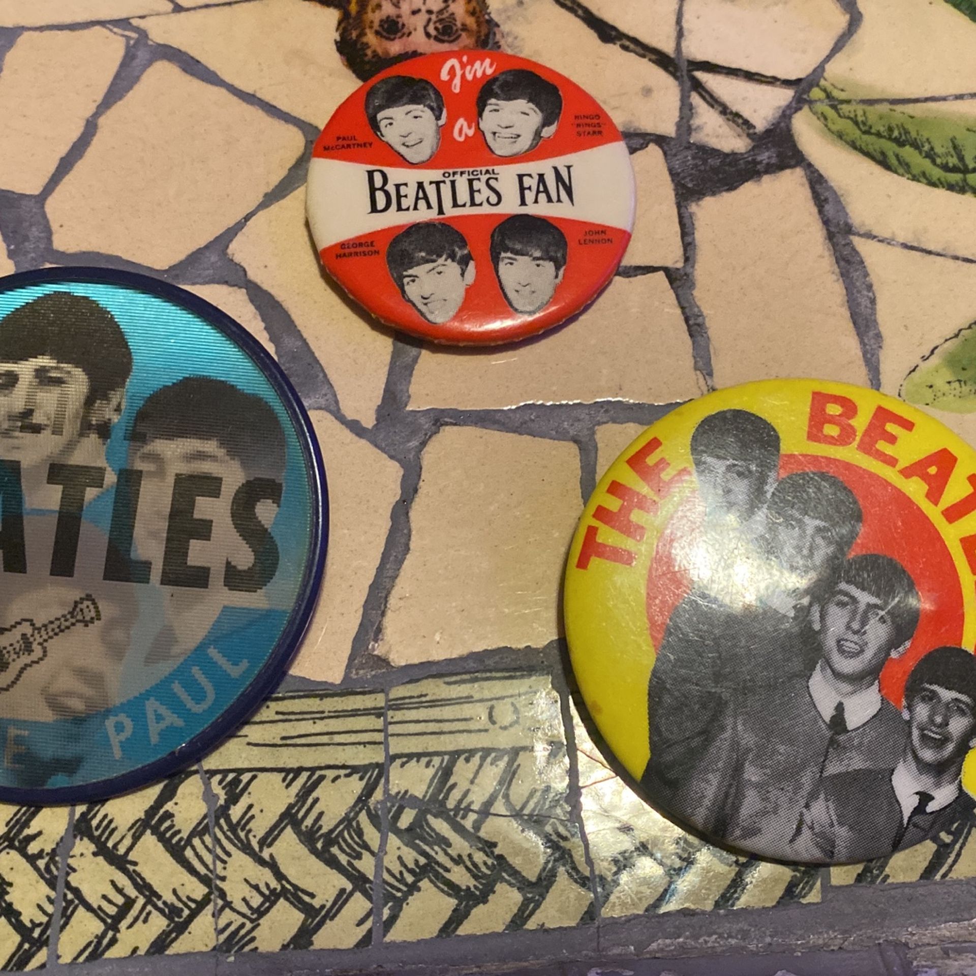 1960’s Beattles Fan Pins