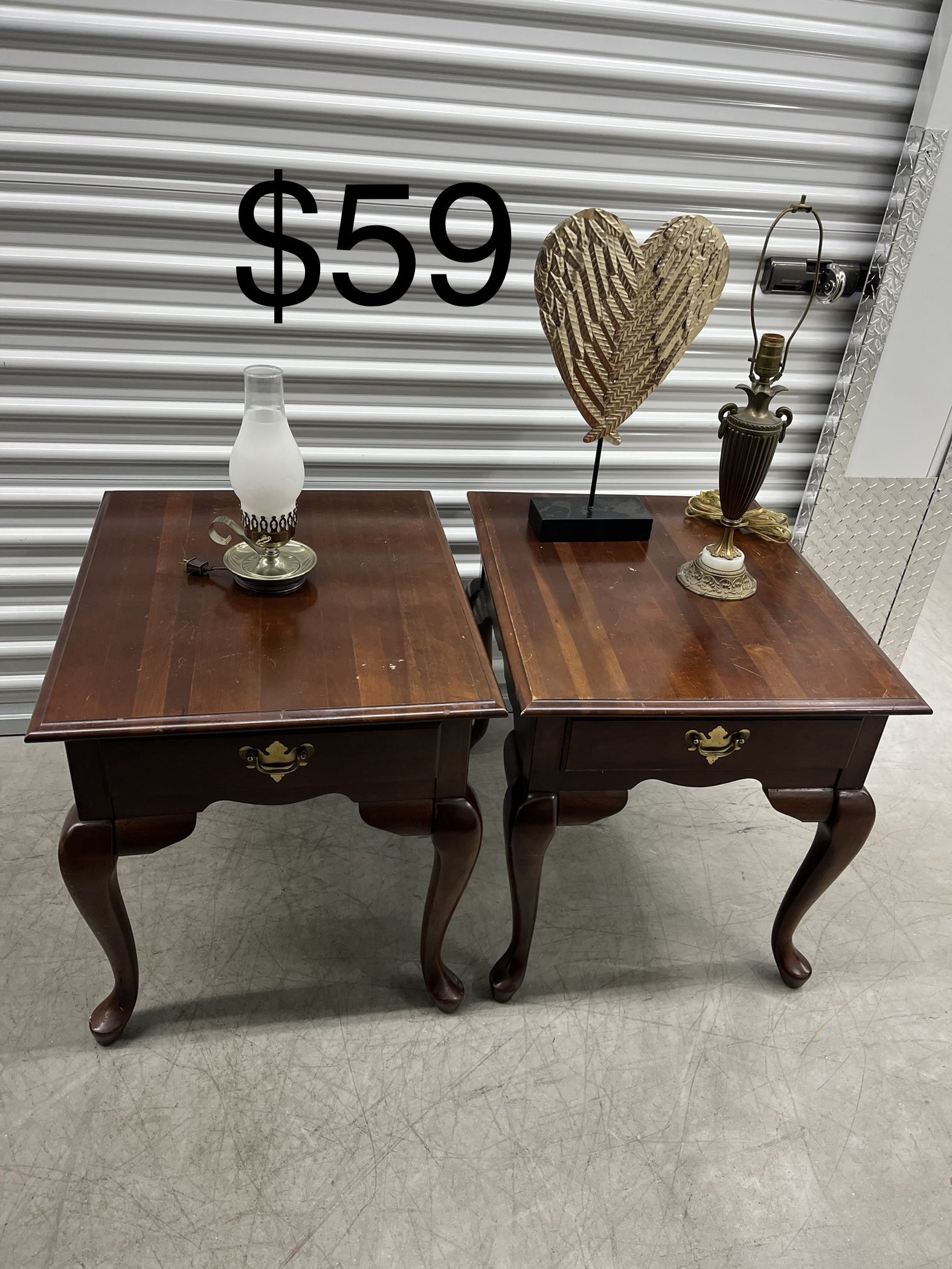 Vintage Pair Of Broyhill End Tables