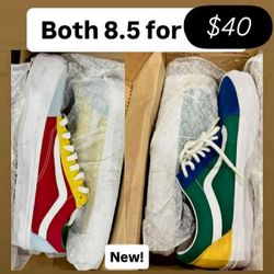 Vans Men’s Size 8.5 Both For $40