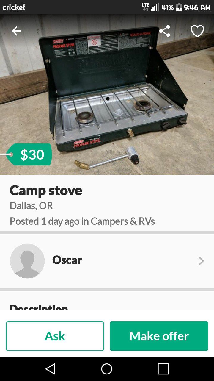 Looking for camping stove