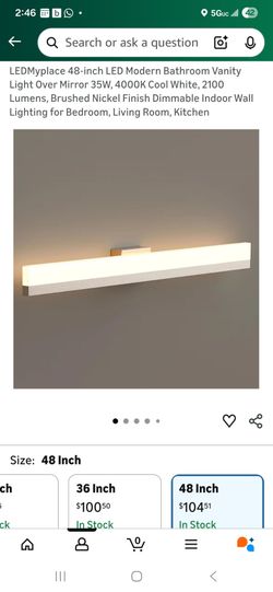 LEDMyplace 48-Inch LED Vanity Light Brushed Nickel