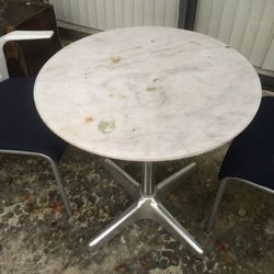ITALIAN MARBLE TABLE AND CHAIRS