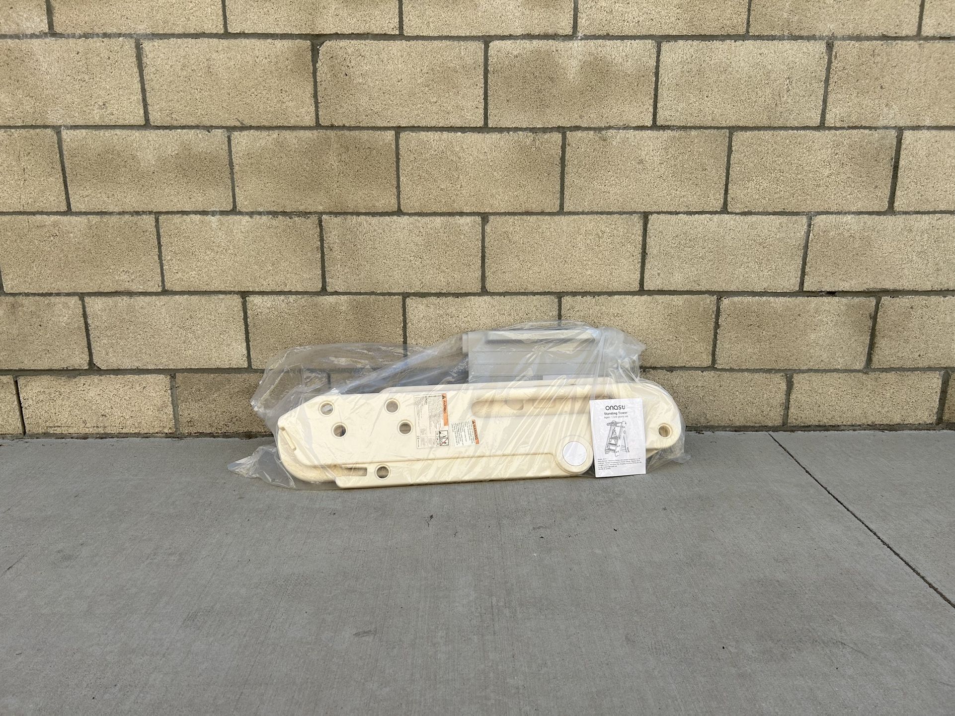 NEW Foldable Plastic Toddler Step Stool w/Safety Rail, Anti-Slip Kitchen Helper Stool for Bathroom Sink & Counter Access