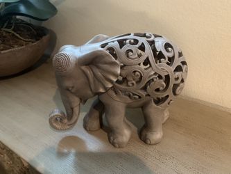 12” Elephant India Decor Statue 
