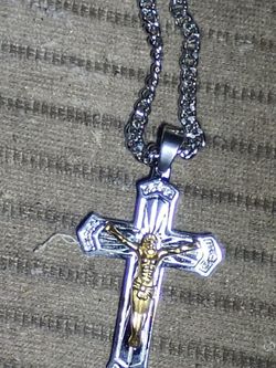 Silver n Gold cross