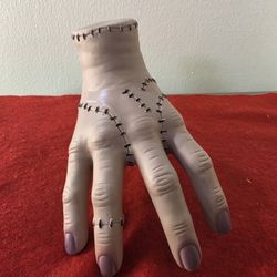 Wednesday Addams Family Hand Props, Halloween Cosplay Hand by Addams Family, Cosplay Hand Scary Props Decorations Gift for Family