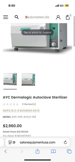 Dermalogic Autoclave Sterilizer A-912X