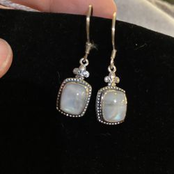 Moonstone Sterling Silver Earrings - New