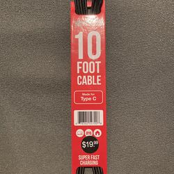 USB-C 10ft braided high quality cable