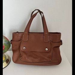 LANCEL SHOULDER BAG BROWN