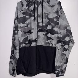 RARE Nike Pro Dri Fit Camouflage Hoodie Windbreaker Full Zip CU4042-010 Mens XL