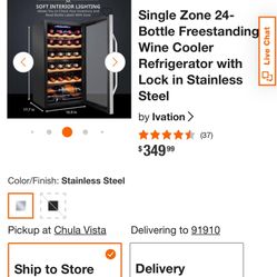 24 Bottle Wine Cooler Refrigerator 