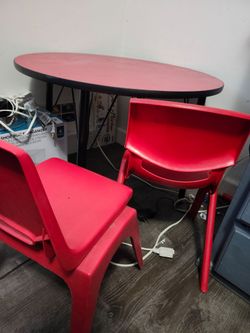 Red toddler table