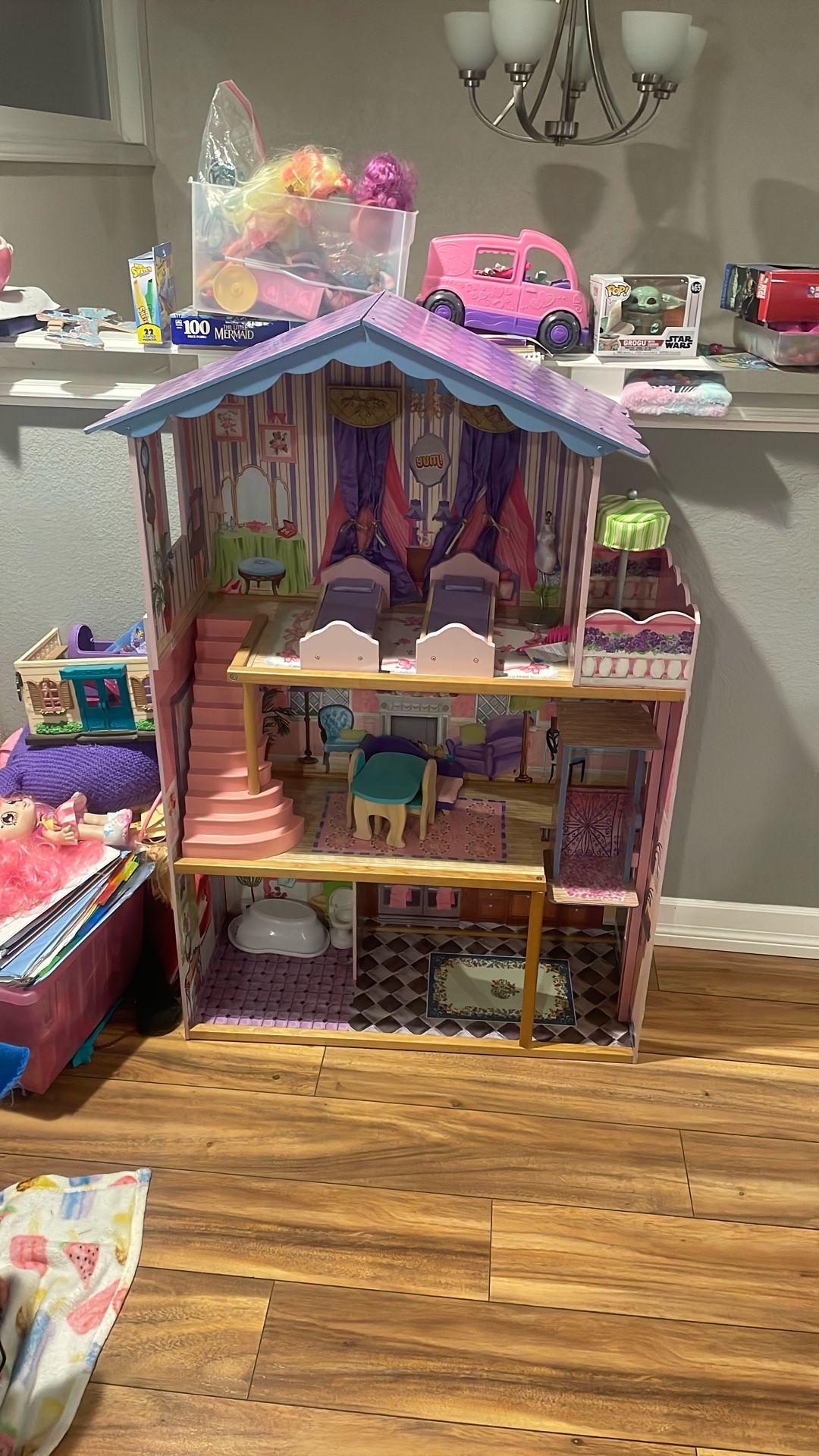 Large Barbie house With Furniture 