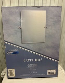 Gatco Latitude II Rectangle Bathroom Vanity Mirror Satin Nickel