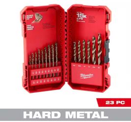 Milwaukee Cobalt Red Helix Twist Drill Bit Set for Drill Drivers (23-Piece