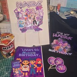 Kpop HUNTRIX Birthday Decor And Covers