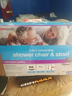 CVS Health 2-in-1 Convertible Shower Chair & Stool
