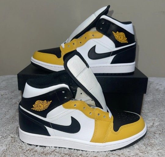 New Sneakers Shoes Size Men's Jordan Mid Yellow Ochre DQ8426 701