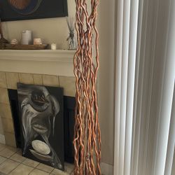 Modern Rustic Wood Branch Floor Sculpture – Tall Decorative Accent – Natural Wood Art