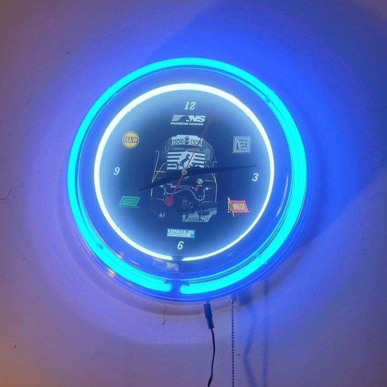 Neon Train Clock for Sale in Angier, NC - OfferUp