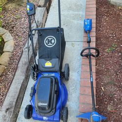 Kobalt Electric Lawn Mower And Weed Eater