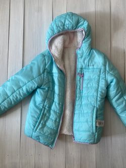 Eddie Bauer girls winter reversible puffer jacket size 10/12