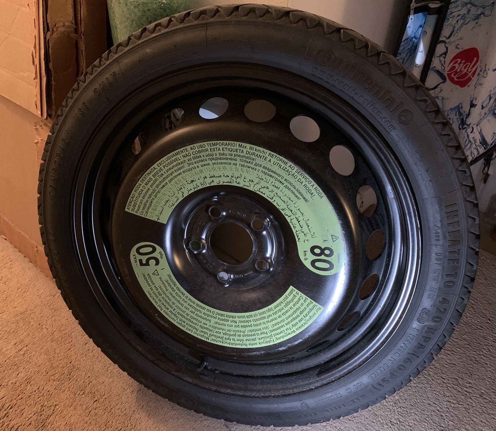 Spare Tire Audi A4 Volvo S90 C40