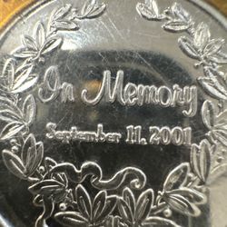 Silver 1/2  oz 2001/  911 commemorative coin  Silver