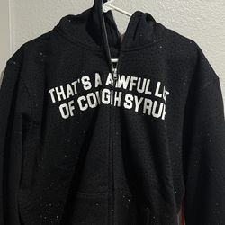 ALOCS RHINESTONE ZIP UP