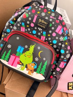 Loungefly Dr. Seuss Grinch & Hello kitty tote bag