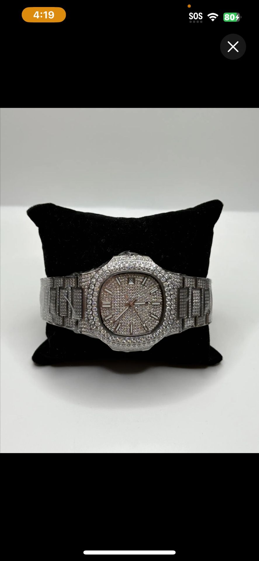 Steel Moissanite Watch