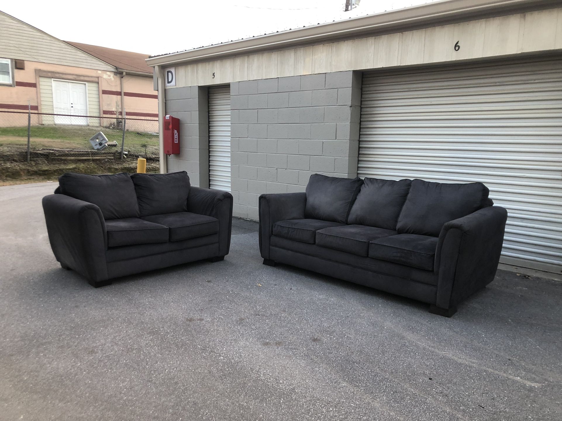 Black Couch And Love Seat