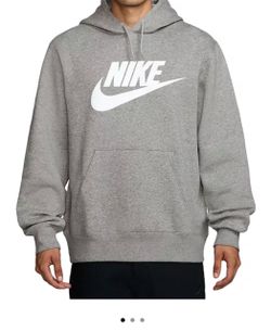 NWT Grey Nike Swoosh Hoodie Men XL