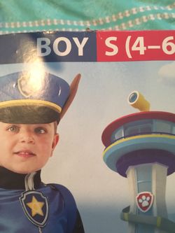 Chase Costume Paw Patrol boys size 4-6