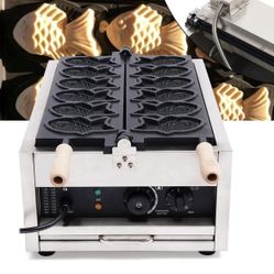 Commercial Fish Waffle Maker Electric Nonstick For Sale $190.00 50%+ OFF Retail $467.26 NEW IN BOX