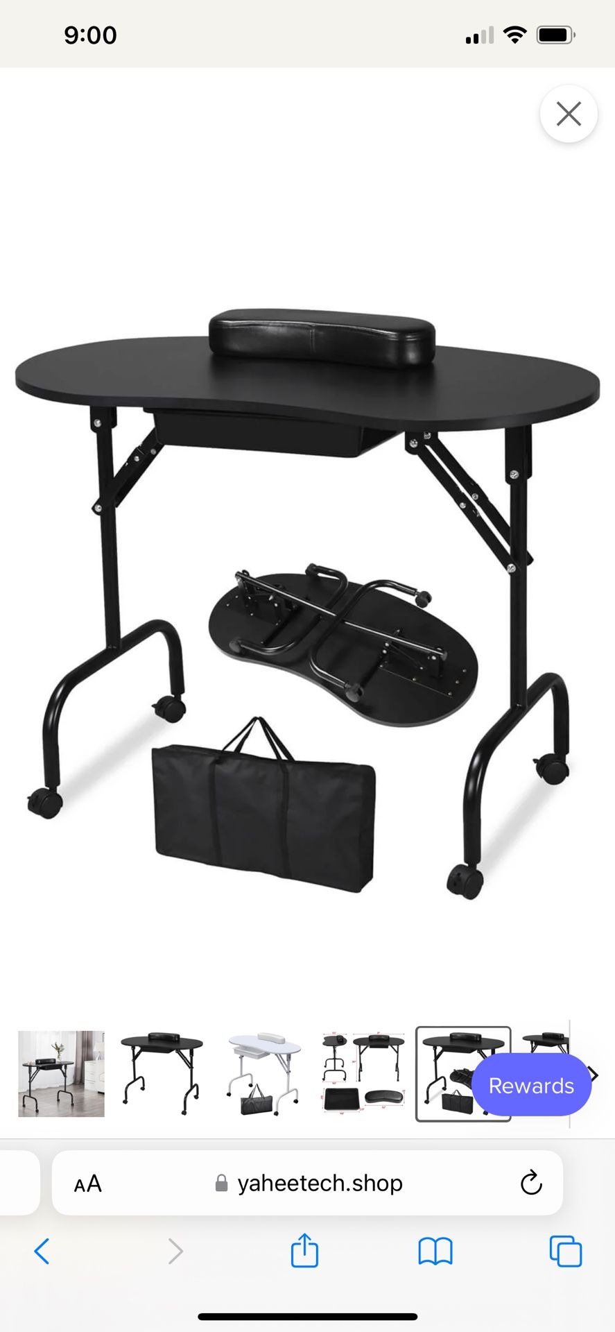 Manicure Table, black (New in a Box)