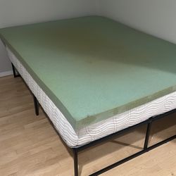Free full size bedframe, mattress and topper