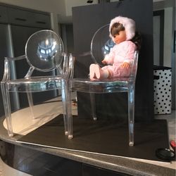 Child’s Acrylic  Chair ! Adorable! 2 Ft High 14 Inches Wide! 