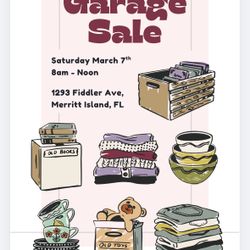 Moving Sale 1293 FIDDLER Ave, Merrit Island. Sat 7th March 8am-Noon