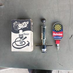 Bronco Keg Pump , Keg Tap and Budweiser Tap Handle