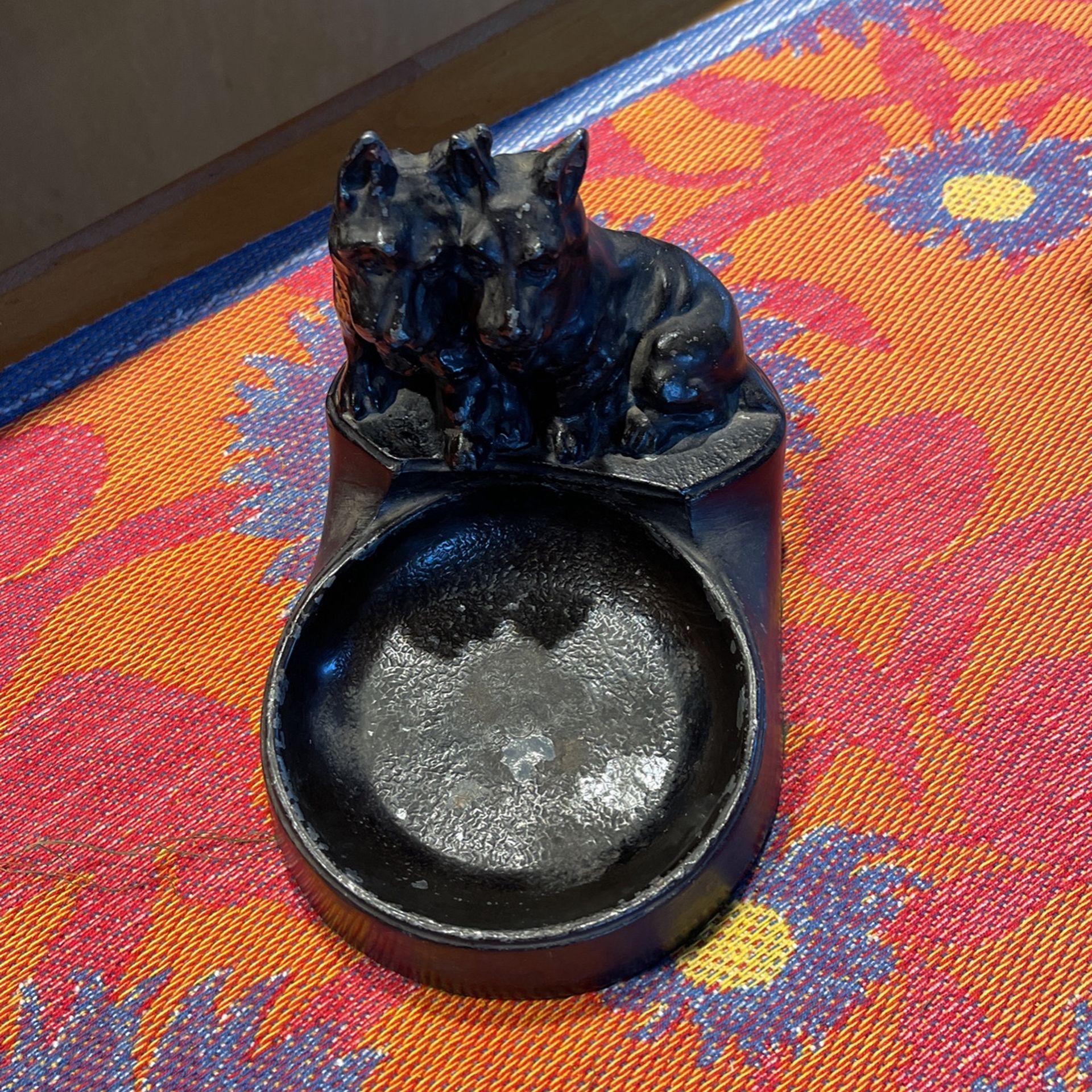 Vintage Art Deco 20’s 30’s Scottish “Scottie” Terrier Dogs Ashtray Or Change Keys Holder