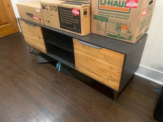 Reclaimed Wood Media Console / TV Stand – Industrial Modern