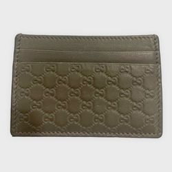 GUCCI Microguccissima Leather Card Case Wallet Authentic