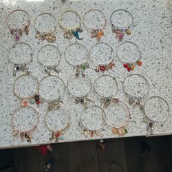 (C) 23 Brand New Charm Bracelets