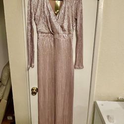 NWT Silvery/pink Maxi Dress Size S