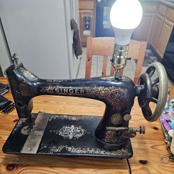 Antique Singer Sewing Machine Lamp