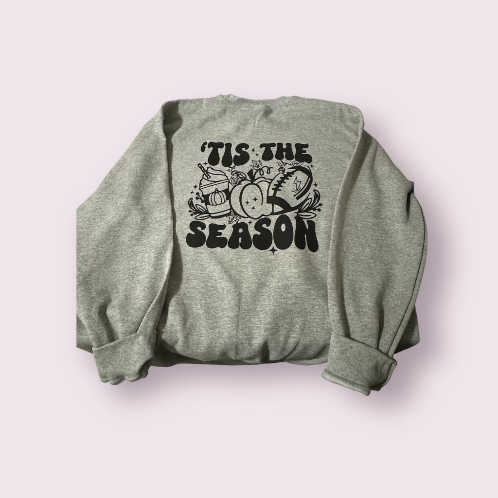 Tis The Season Fall Football Sweatshirt | Football Game Day Sweatshirt | Coffee Pumpkin Sweatshirt